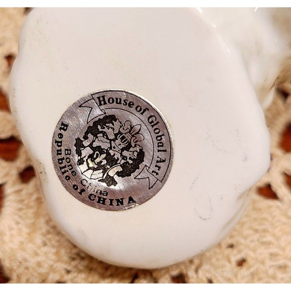 Vintage Porcelain Grey Cat Kitten w/ Stripes Ready to Play Figurine - Picture 3 of 4